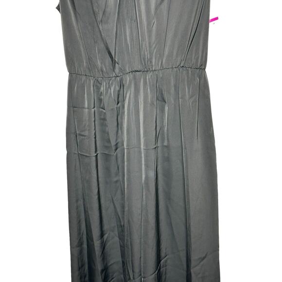 NWOT Astr The Label Womens Inverted Pleat Neck Wide Leg Jumpsuit Small Black - Picture 6 of 15